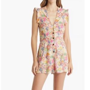Marine Layer Camila Romper Floral Multi Color Small